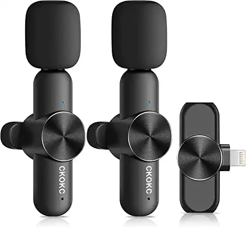 CKOKC Lavalier Mikrofon – Kabelloses Mini Mikrofon für iPhone und iPad