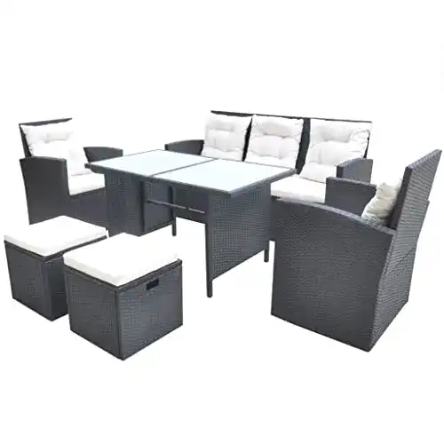 Gartenmöbel Set 6-Teilig aus Poly Rattan von vidaXL