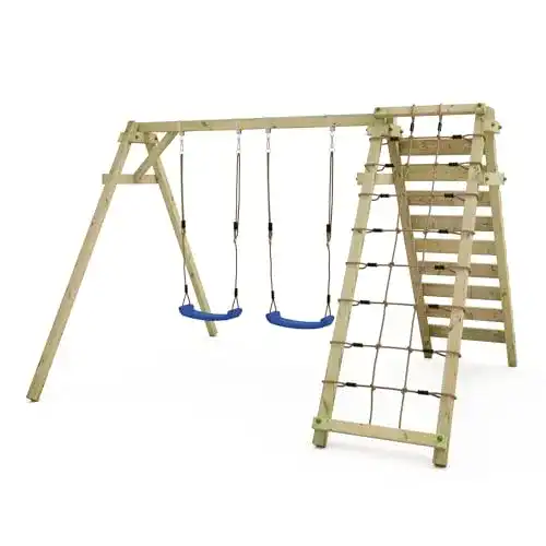 Wickey Kinderschaukel mit Schaukelgestell und Kletteranbau