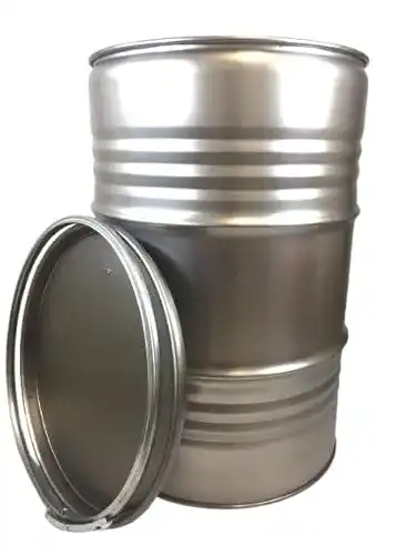 200 Liter Blechfass Birsppy SRM mit Spannring und Deckel