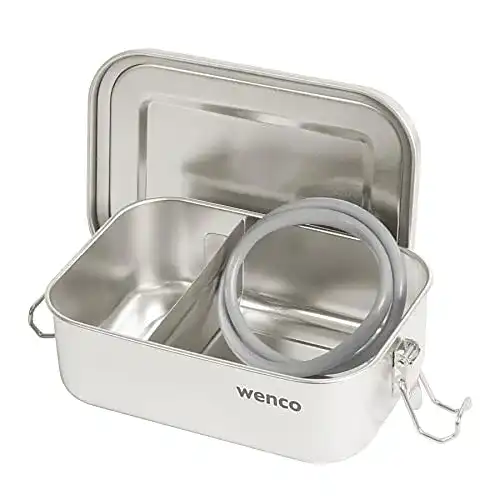 Edelstahl Brotdose Wenco Premium Lunchbox mit 800 ml Fassungsvermögen