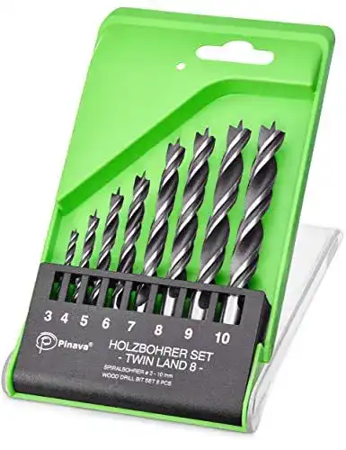 Pinava Holzbohrer Set 3mm-10mm für präzise Bohrlöcher