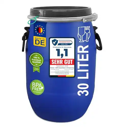 Kunststofffass Plasteo 30 Liter Weithalsfass mit Deckel