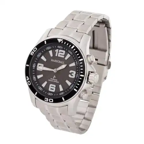 Sprechende Armbanduhr Marschall mit Solarpanel für Herren