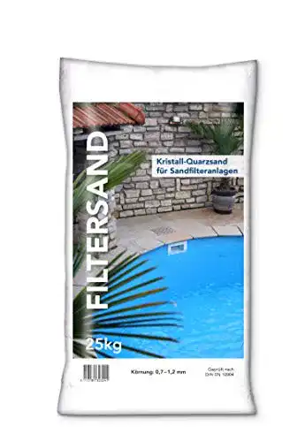 Filtersand NWN, 25 kg, 0,7-1,2 mm, Quarzsand für Sandfilteranlagen