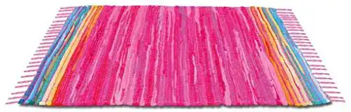 Flickenteppich Bestlivings 120 x 180 cm aus handgewebter Baumwolle