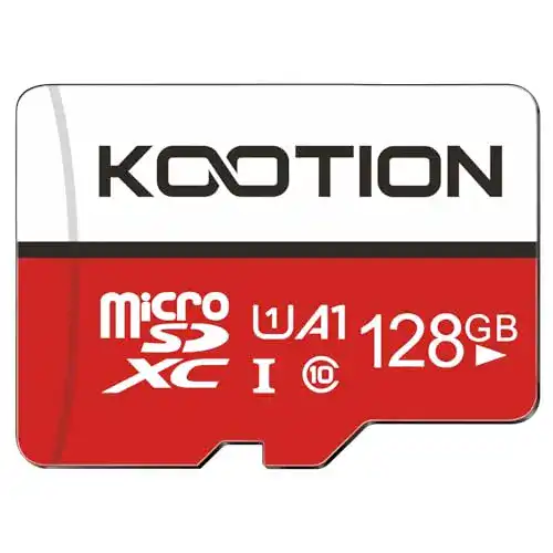 Kootion 128GB MicroSDXC Speicherkarte Class 10 für Geräte