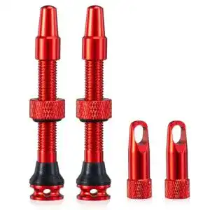 Tubeless Ventil Hzjd 2 Stück Presta Ventile, Rot, 44 mm