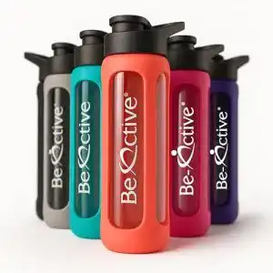Trinkflasche aus Glas Be-Active für Sport und Alltag