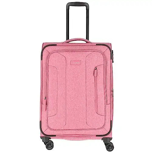 Travelite-Koffer Travelite Boja, 4-Rollen-Trolley M 67 cm erw. pink