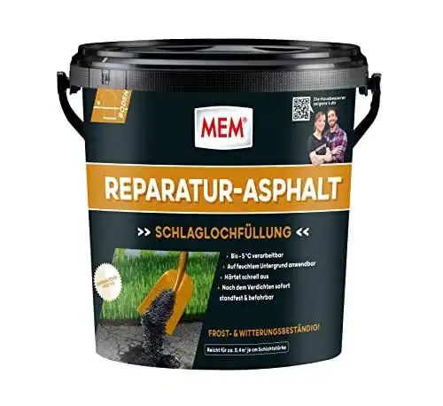 Kaltasphalt Mem Reparatur Asphalt für Fahrbahnschäden, 10 kg