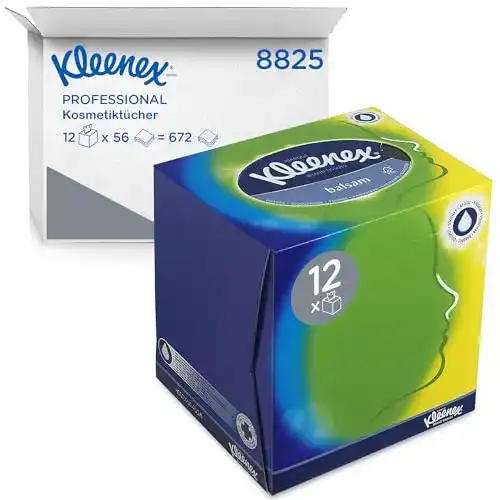 Kleenex Taschentücher-Box mit 56 dreilagigen Kosmetiktüchern