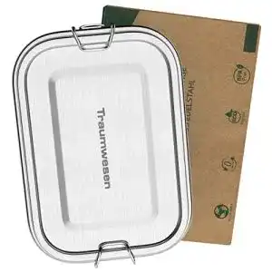 Edelstahl Lunchbox mit 800 ml Volumen und 2 Fächern