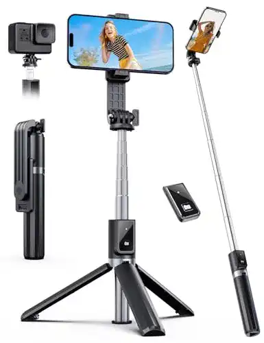 ANXRE 125 cm Selfie Stick mit Fernauslöser für Smartphones