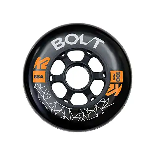 Inliner Rollen K2 Skates Bolt 100 mm 85A 4-Rad Set, Schwarz