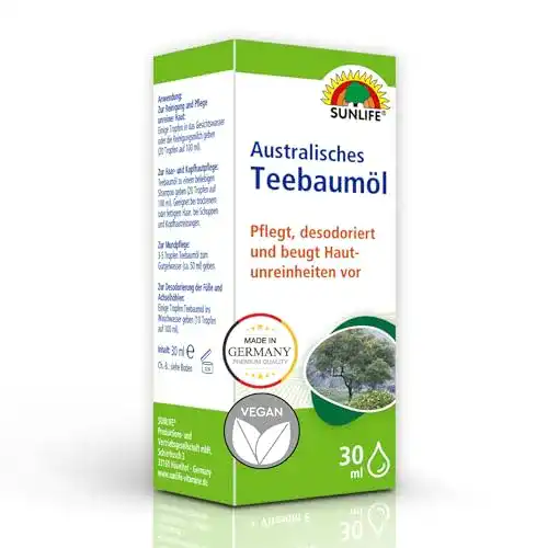 Teebaumöl von Sunlife, 30ml, ätherisches Öl aus Australien