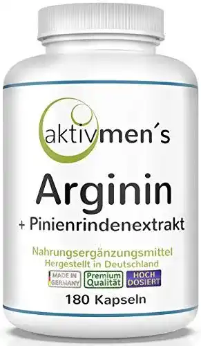 Pinienrindenextrakt Aktivmen’s Arginin hochdosiert – 180 Kapseln