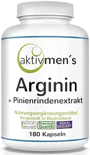 Pinienrindenextrakt Aktivmen’s Arginin hochdosiert – 180 Kapseln