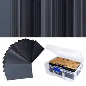 Schleifpapier Set AUSTOR 102 Stück Nass und Trocken in verschiedenen Körnungen