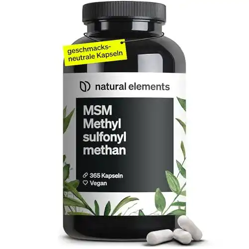 MSM Pulver von Natural Elements, 365 vegane Kapseln
