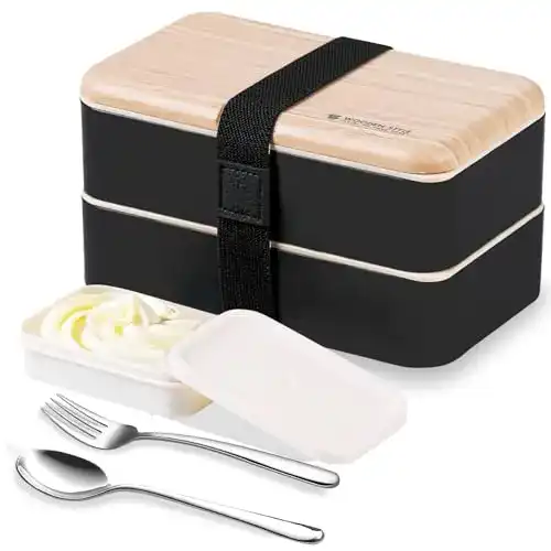 Bento-Box Binoster Brotdose mit Fächern und Besteck aus Edelstahl