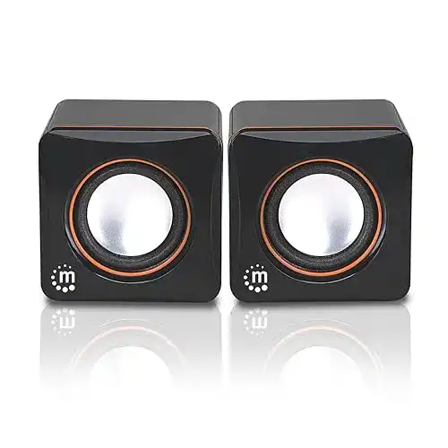 PC Lautsprecher Set Manhattan, 5 Watt, 3,5mm Klinke, USB-Stromversorgung