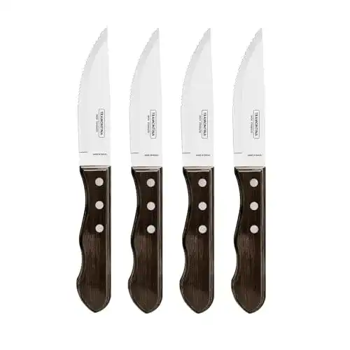 Tramontina Jumbo Steakmesser Set mit Wellenschliff, 4-teilig