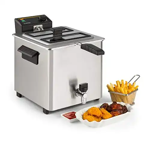 Klarstein Family Fry Fritteuse 3000W mit Garkorb und Cool Zone