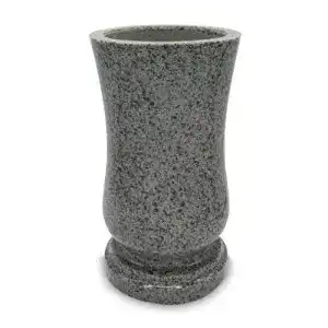 Grabvase Vershy grün Iberis aus Kunstharz mit Granitoptik Kuru Grey
