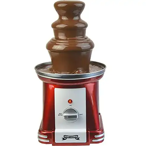 Schokobrunnen Gadgy aus Edelstahl, 3-stufiges Design