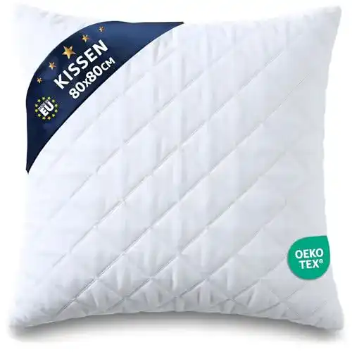Allergiker-Kopfkissen Amazinggirl 80 x 80 cm – Mikrofaser Steppkissen