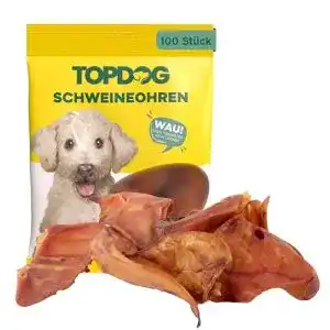 Schweineohren für Hunde von Top Dog – 100 Stück XL