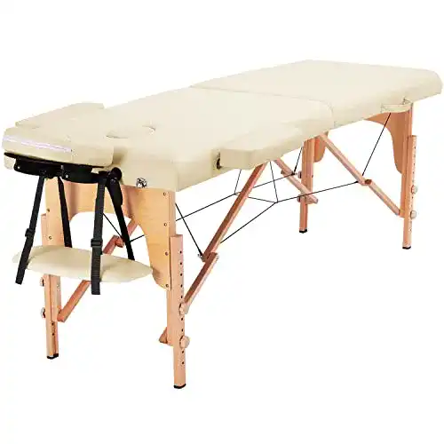 Yaheetech Mobile Massageliege 2 Zonen tragbar und leicht transportierbar