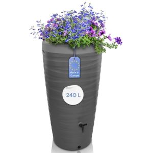 Regentonne YourCasa 240 Liter Wave Design – Kunststoff Regenfass