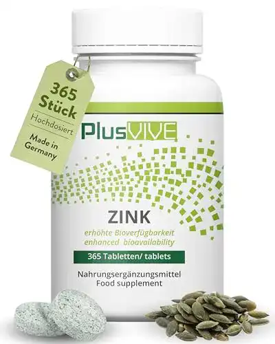 Zink PlusVive 365 Tabletten hochdosiert mit 25 mg Zink