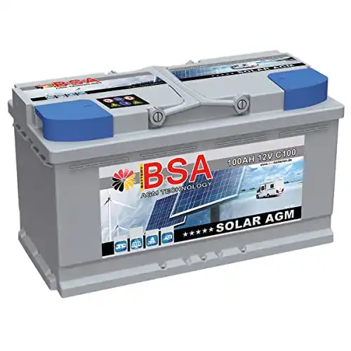 AGM-Batterie 100Ah BSA für Solar- und Wohnmobilanwendungen