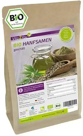 Hanfsamen Vita2You Bio geschält 1 kg aus deutschem Anbau