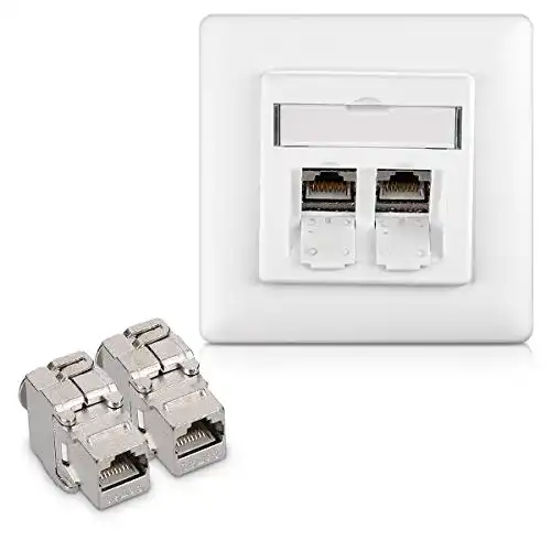 Netzwerkdose Kwmobile Keystone Modul Set mit 2x RJ45 Modulen