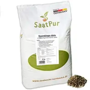 SaatPur Aktiv Rasendünger 25 kg für 400-500 m² mit Bacillus subtilis