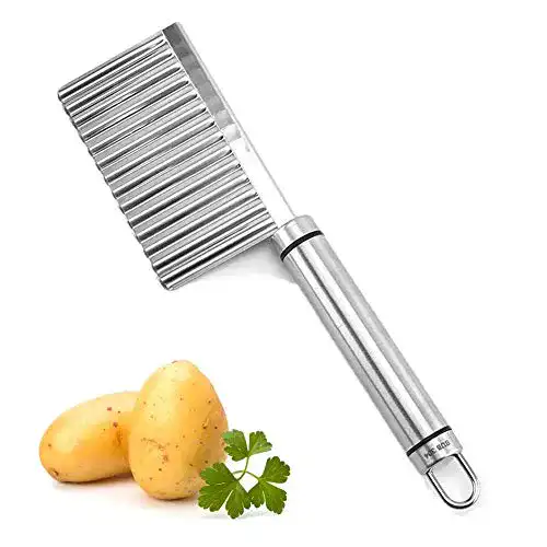 Yisuyas Wellenschnittmesser Kartoffelschneider aus Edelstahl
