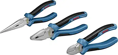 Zangen-Set Bosch Professional 3-teilig mit Kombinationszange, Spitzzange und Seitenschneider