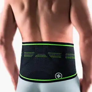 Rückenbandage mit Pelotte Bort StabiloBasic Sport in Schwarz-Grün
