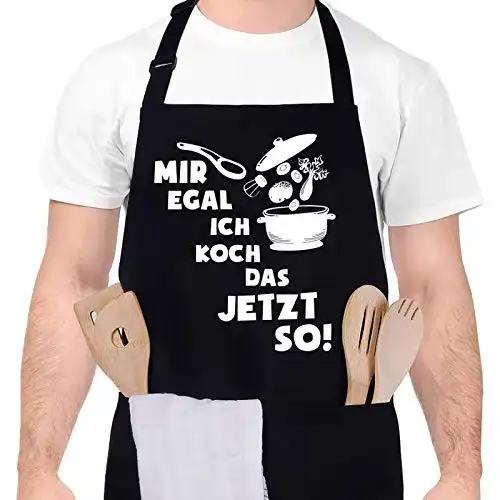 Kochschürze für Männer aus Baumwolle mit lustigem Spruch