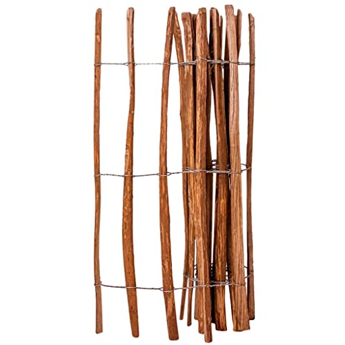 Staketenzaun aus Haselnuss Holz 120×250 cm für Garten und Patio