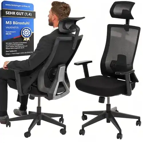 Bürostuhl für bis zu 150 kg – VALKENSTOL M3 ergonomisch