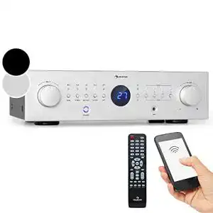 Stereo Verstärker Auna HiFi Mini Verstärker mit 4 Kanälen