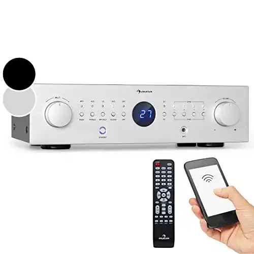 Stereo Verstärker Auna HiFi Mini Verstärker mit 4 Kanälen