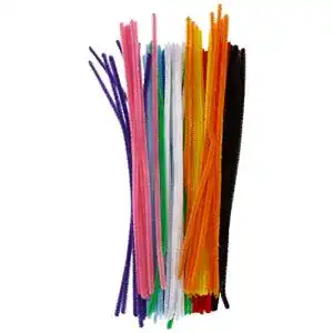 Pfeifenreiniger Glorex 6 3800 661 – Biegeplüsch, Chenilledraht, 100 Stück