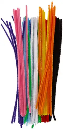 Pfeifenreiniger Glorex 6 3800 661 – Biegeplüsch, Chenilledraht, 100 Stück