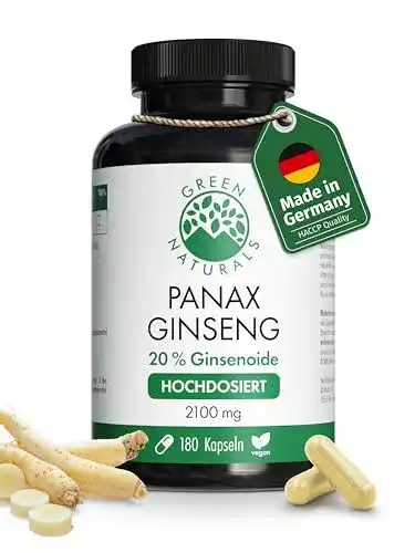 Ginseng-Kapseln mit Panax Ginseng Extrakt von Green Naturals
